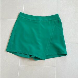NWT Sincerely Jules High Waist Emerald Green Wrap Skort